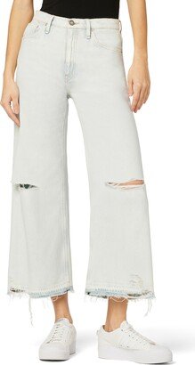 Jodie Ripped High Waist Ankle Wide Leg Jeans