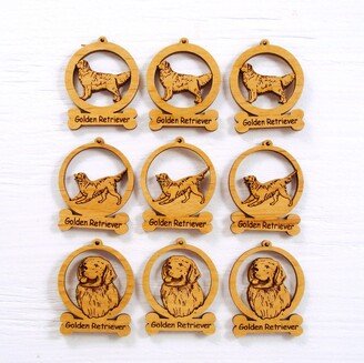 9 Mini Golden Retriever Ornaments