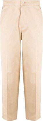 Cotton Straight-Leg Trousers-AD