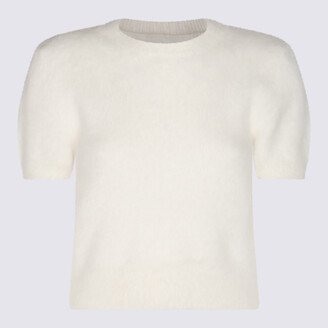 White Wool Blend T-Shirt