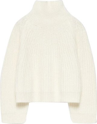 White Turtleneck Sweater-AA