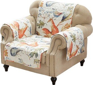 Reversible Willow Arm Chair Furniture Protector Slipcover Orange/Blue