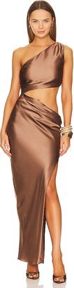 Raya One Shoulder Asymmetrical Gown