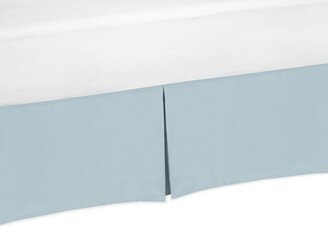Slate Blue Collection Queen Bed Skirt - For the Construction Truck Green and Blue Transportation Collection