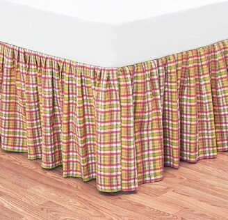 Hot Pink Plaid Bed Skirt