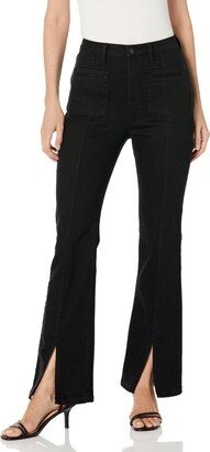 Women's Seamed HIGH Rise Fly Front PKT Boot Cut Denim Pant