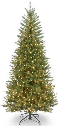 National Tree Company National Tree 7.5' Dunhill Slim Fir Hinged Tree with 600 Clear Lights
