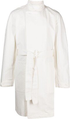 Winnie NY Stand-Up Collar Belted Cotton Coat