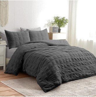 Peace Nest All Season Bubble Ruched Down Alternative Comforter Set-AB