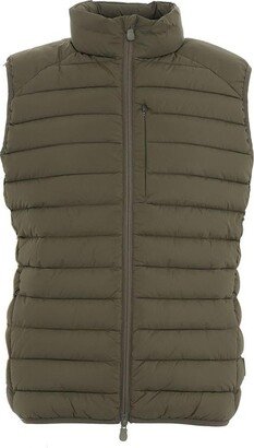 High-Neck Quilted Gilet-AA