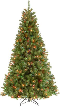 National Tree Company 7Ft North Valley Spruce Hinged Tree With 500 Multi Lights