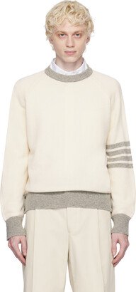 Off-White & Gray 4-Bar Sweater