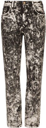 Marbled Boyfriend Jeans-AA