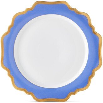 Indigo Rimmed Dinner Plate