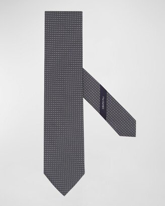 Men's Geometric Silk Tie-AD