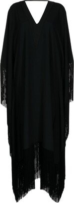 Asymmetric Fringe-Detail Dress