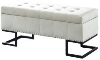 IH Casa Decor Imperial Tufted Double Ottoman With Black Base