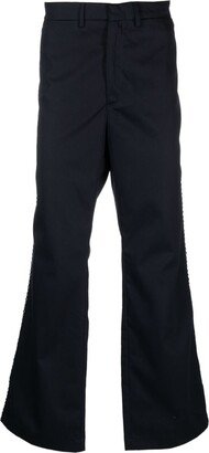 Studded-Trim Flared Trousers