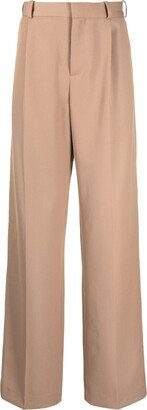 Pressed-Crease Wide-Leg Trousers