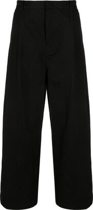 Wide-Leg Cotton Tailored Trousers