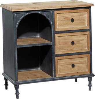 Farmhouse Wood Cabinet Black - Olivia & May