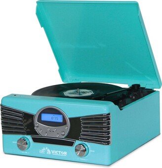 Victor Audio Victor Turquoise Diner 7-In-1 Turntable Music Center