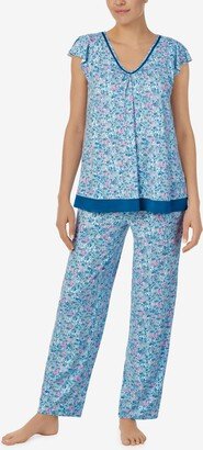 Women's Short Sleeve 2 Piece Pajama Set