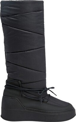 Nylon Padded Ski Tall Boots Boot Black