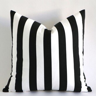 Black & White Stripe Modern Farmhouse Decorative Throw Pillow Covers, 10