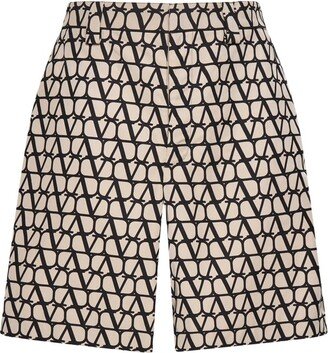 VLogo Printed Bermuda Shorts-AA