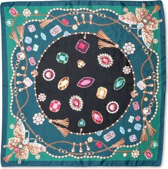 Women's Printed Jewel Scatter Square Scarf, Created for Macy's