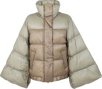 Two-Toned Bell Sleeved Padded Jacket