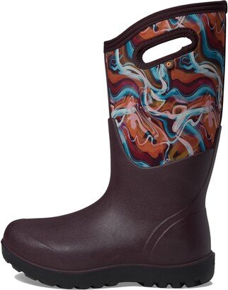 Women's Neo-Classic Tall Glossy Abstract Snow Boot