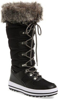 Vesta Faux Fur Collar Knee High Snow Boot