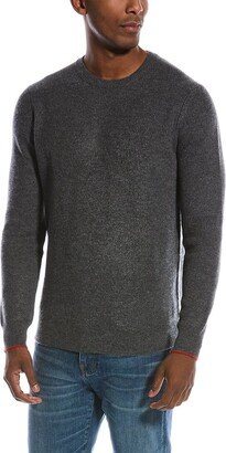 Rib Tipped Cashmere Crewneck Sweater-AB