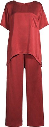 Washable Silk 2-Piece Pajama Set