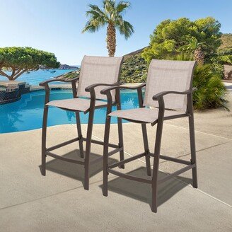 Pellebant 2PCS Patio Bar Stools Outdoor Chairs