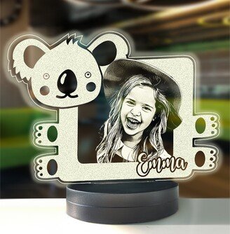 Personalized 3D Illusion Koala For Kids Led Nightstand Lamp, Custom Lamp Gift For Kids, Desk Decoration Bedside