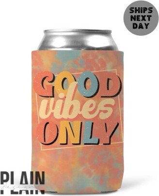 Good Vibes Only Neoprene Can Cooler - Standard Tie Dye Summer