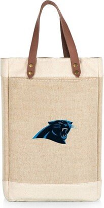 NFL Carolina Panthers Pinot Jute Insulated Wine Bag - Beige