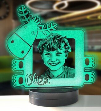 Personalized 3D Illusion Deer For Kids Led Night Light Lamp, Custom Lamp Gift For Kids, Desk Decoration Bedside