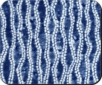 Mouse Pads: Shibori Ripples - Blue Mouse Pad, Rectangle Ornament, Blue