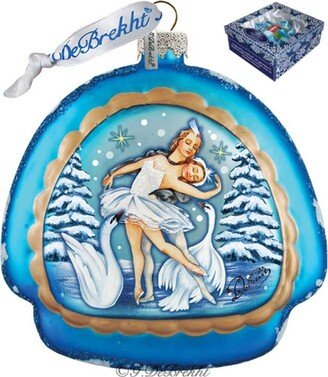 G.DeBrekht Swan Lake Rainbow Glass Ornament