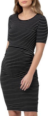 Maternity Mia St Short Sleeve Nursing Dress - Black / flint