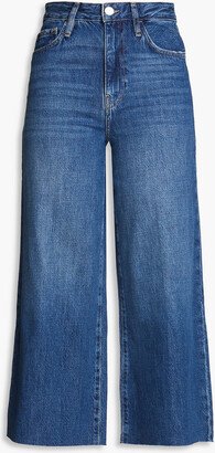 Cropped high-rise wide-leg jeans