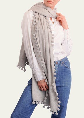 Ian Saude Toosh Pom Pom Cashmere Wrap