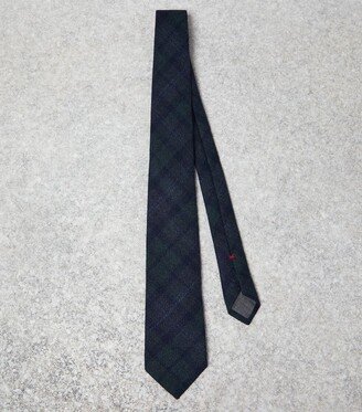 Wool-Blend Tartan Tie