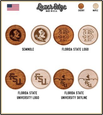 Florida State Seminoles Coaster Crafted From Cherry Or Maple Wood University | Fsu