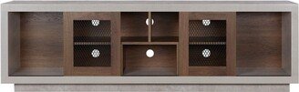 Valla Industrial TV Stand for TVs up to 70 Distressed Walnut/Cement - HOMES: Inside + Out