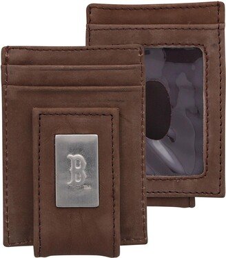 Eagles Wings Men's Mlb Leather Front Pocket Wallet